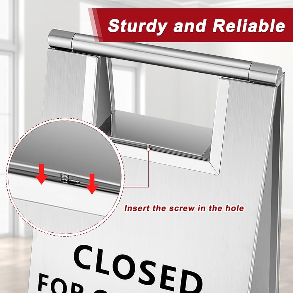 2 Pack Restroom Closed for Cleaning Sign, 24